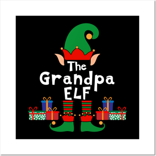 Funny Family Matching Christmas Grandpa Elf Posters and Art